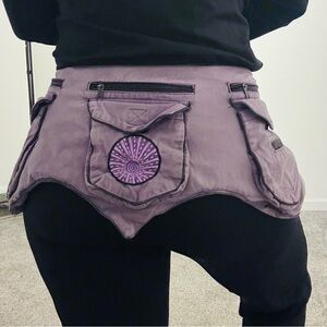 Purple Pocket Utility Belt - Women Accessories